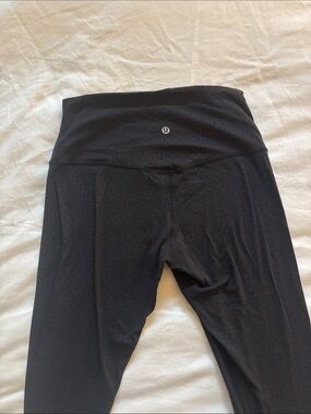 Lululemon Black Align Leggings with Subtle Geometric Print